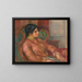 Kvinde i grøn stol - Pierre-Auguste Renoir — indrammet kunstværk på væggen