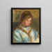 Kvinde med blå bluse - Pierre-Auguste Renoir — indrammet kunstværk på væggen