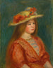 Kvinde med rød bluse - Pierre-Auguste Renoir — visning af kunstværket