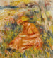 Kvinde der læser i et landskab - Pierre-Auguste Renoir — visning af kunstværket