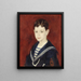 Fernand Halphen som dreng - Pierre-Auguste Renoir — indrammet kunstværk på væggen