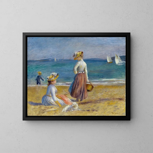 Figurer på stranden - Pierre-Auguste Renoir — indrammet kunstværk på væggen