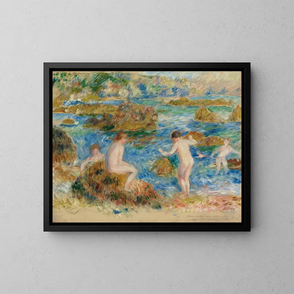 Drengere i naturen, Guernsey - Pierre-Auguste Renoir — indrammet kunstværk på væggen