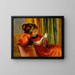 Pige der læser - Pierre-Auguste Renoir — indrammet kunstværk på væggen
