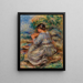 Girl Seated in a Landscape Jeune fille assise dans un jardin - Pierre-Auguste Renoir — indrammet kunstværk på væggen