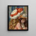 Girls with Hats Jeunes filles aux chapeaux - Pierre-Auguste Renoir — indrammet kunstværk på væggen