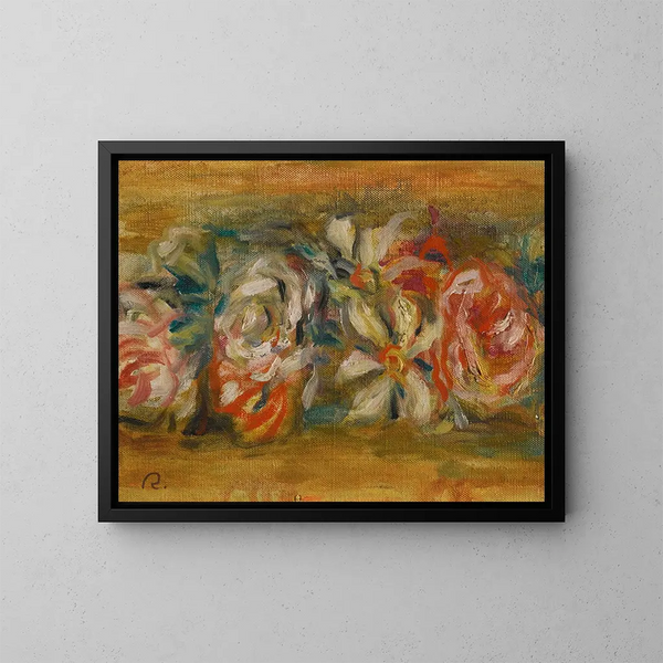 Jet de blomster - Pierre-Auguste Renoir — indrammet kunstværk på væggen
