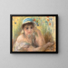 den unge pige med perle - Pierre-Auguste Renoir — indrammet kunstværk på væggen