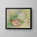 Unge kvinder i en have - Pierre-Auguste Renoir — indrammet kunstværk på væggen