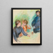 La Conversation - Pierre-Auguste Renoir — indrammet kunstværk på væggen
