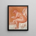 La toilette eller Kvinde, der tørres af - Pierre-Auguste Renoir — indrammet kunstværk på væggen