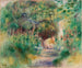 Landskab med kvinde, der arbejder i haven - Pierre-Auguste Renoir — visning af kunstværket