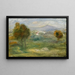 Landskab med huse i Cagnes-sur-Mer - Pierre-Auguste Renoir — indrammet kunstværk på væggen