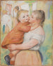 La blanchisseuse et son enfant Aline et Pierre - Pierre-Auguste Renoir — visning af kunstværket