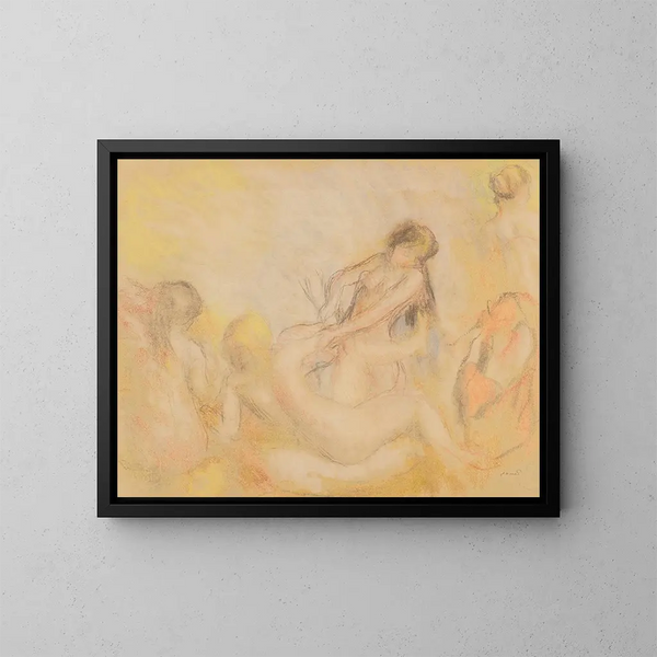Les Baigneuses au crabe I - Pierre-Auguste Renoir — indrammet kunstværk på væggen