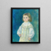 Lucie Bérard Barn i hvid - Pierre-Auguste Renoir — indrammet kunstværk på væggen
