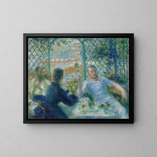 Frokost på restauranten Fournaise - Pierre-Auguste Renoir — indrammet kunstværk på væggen
