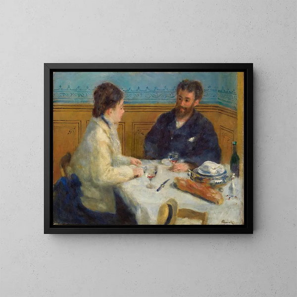Morgenmad i solskin - Pierre-Auguste Renoir — indrammet kunstværk på væggen