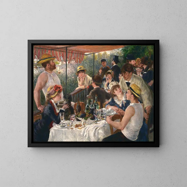 Morgenmad for kanoverne - Pierre-Auguste Renoir — indrammet kunstværk på væggen