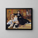 Madame Georges Charpentier, Marguerite-Louise Lemonnier og hendes børn Georgette-Berthe og Paul-Émile-Charles - Pierre-Auguste Renoir — indrammet kunstværk på væggen