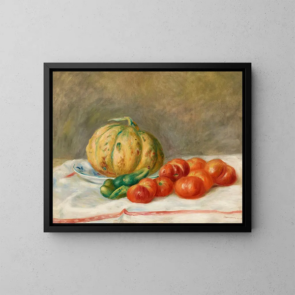 Melon og tomater - Pierre-Auguste Renoir — indrammet kunstværk på væggen