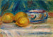 Naturtro: tre citroner og en kop - Pierre-Auguste Renoir — visning af kunstværket