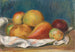 naturtro maleri med æbler og pære - Pierre-Auguste Renoir — visning af kunstværket
