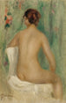 Nu siddende bagfra - Pierre-Auguste Renoir — visning af kunstværket