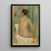 Nu siddende bagfra - Pierre-Auguste Renoir — indrammet kunstværk på væggen
