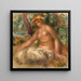 Nu siddende - Pierre-Auguste Renoir — indrammet kunstværk på væggen