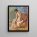 Nu i lænestol - Pierre-Auguste Renoir — indrammet kunstværk på væggen