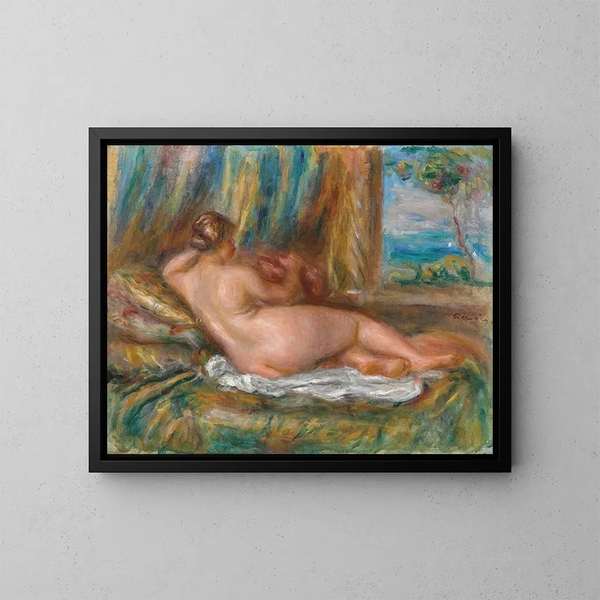 Odalisque liggende - Pierre-Auguste Renoir — indrammet kunstværk på væggen
