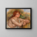 Studie af en nøgenhed, kvindebuste - Pierre-Auguste Renoir — indrammet kunstværk på væggen