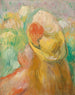 Lille pige med gul hat - Pierre-Auguste Renoir — visning af kunstværket