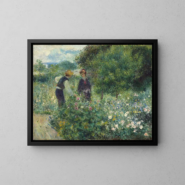 Cueillir des fleurs - Pierre-Auguste Renoir — indrammet kunstværk på væggen