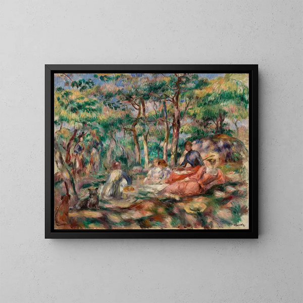 Frokost i det grønne - Pierre-Auguste Renoir — indrammet kunstværk på væggen