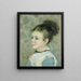 Portrait af Jeanne Sisley - Pierre-Auguste Renoir — indrammet kunstværk på væggen