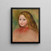 Portræt af ung pige - Pierre-Auguste Renoir — indrammet kunstværk på væggen