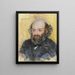 Portrait af Cézanne - Pierre-Auguste Renoir — indrammet kunstværk på væggen