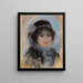 Portrait af kvinde - Pierre-Auguste Renoir — indrammet kunstværk på væggen