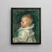 Portrait af Claude Renoir - Pierre-Auguste Renoir — indrammet kunstværk på væggen