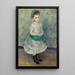 Portrait af Jeanne Durand-Ruel Portrait af Mlle J - Pierre-Auguste Renoir — indrammet kunstværk på væggen