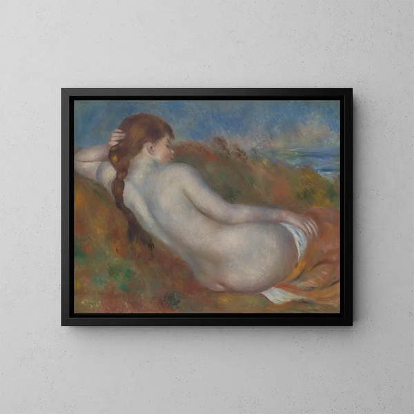 Nu liggende - Pierre-Auguste Renoir — indrammet kunstværk på væggen