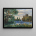Landskab med flod - Pierre-Auguste Renoir — indrammet kunstværk på væggen