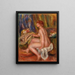 Seated Female Nude Profile View Femme nue assise vue de profil - Pierre-Auguste Renoir — indrammet kunstværk på væggen