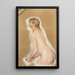 Figur sprøjtende Studie til De Store Badende - Pierre-Auguste Renoir — indrammet kunstværk på væggen
