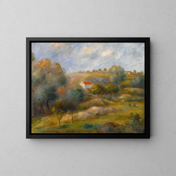 Forår i Essoyes - Pierre-Auguste Renoir — indrammet kunstværk på væggen