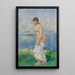 Badesøgende stående - Pierre-Auguste Renoir — indrammet kunstværk på væggen