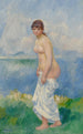Badesøgende stående - Pierre-Auguste Renoir — visning af kunstværket