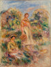 Standing Woman and Seated Woman in a Landscape En kvinde stående og en kvinde siddende i et landskab - Pierre-Auguste Renoir — visning af kunstværket